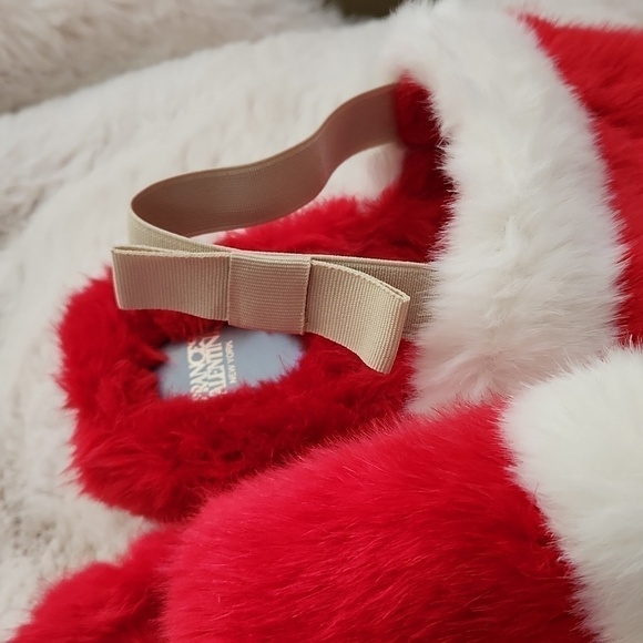 New Francis Valentine New York Red and White Slippers-Size 10​​​​​​​ - Picture 3 of 5